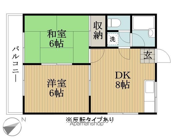 グランドール北習志野 202号室 間取り