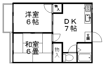 サンモール薬円台 205号室 間取り
