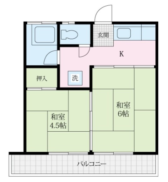 第六コーポ 202号室 間取り