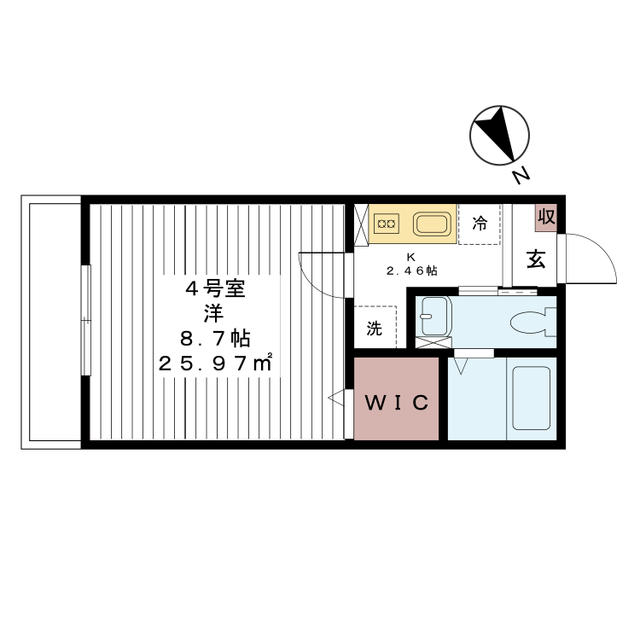 ＡＪ津田沼Ⅲ 204号室 間取り