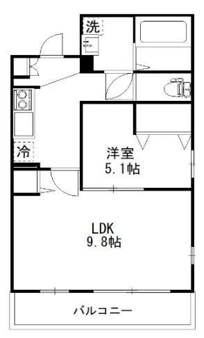 クオーレ東習志野 204号室 間取り