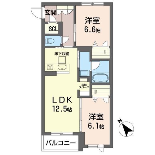 ＨＳ八千代 101号室 間取り