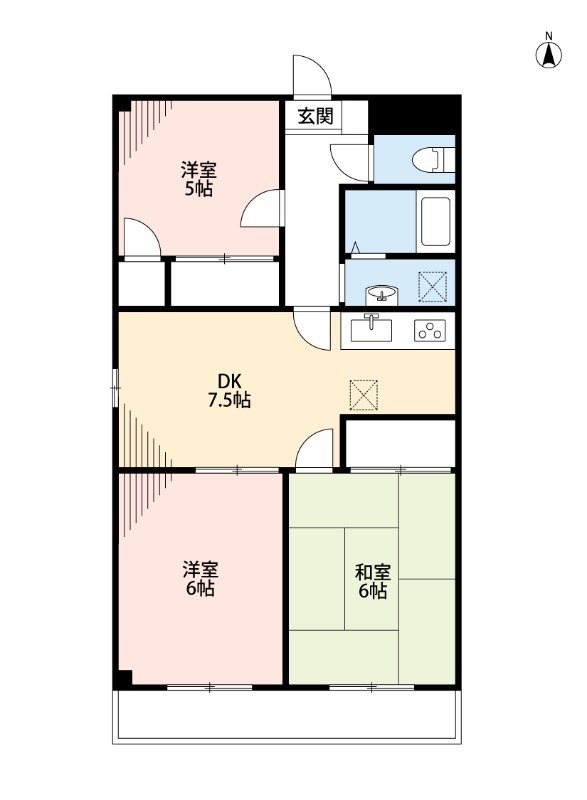 プリモディーネ 502号室 間取り