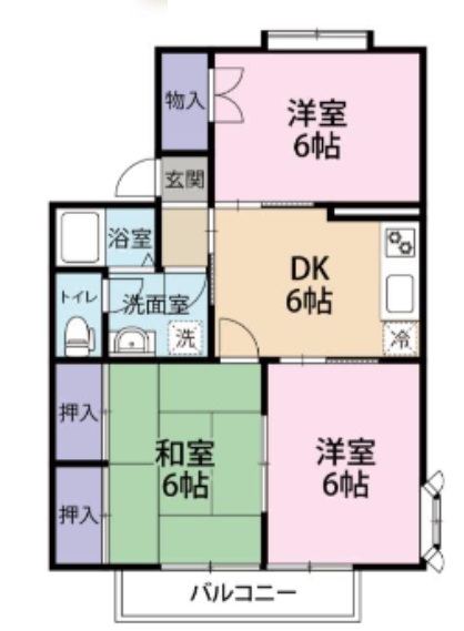 サンモール前原 201号室 間取り