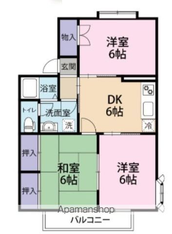 サンモール前原 201号室 間取り