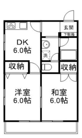 グランデール 203号室 間取り