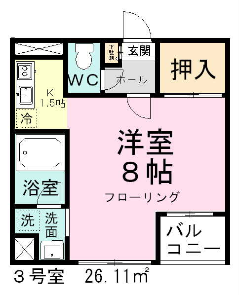 エクレールコート 203号室 間取り