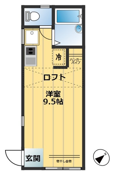 ｅｓ津田沼 101号室 間取り