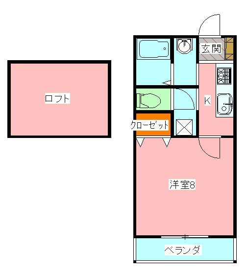 リュミエール 203号室 間取り