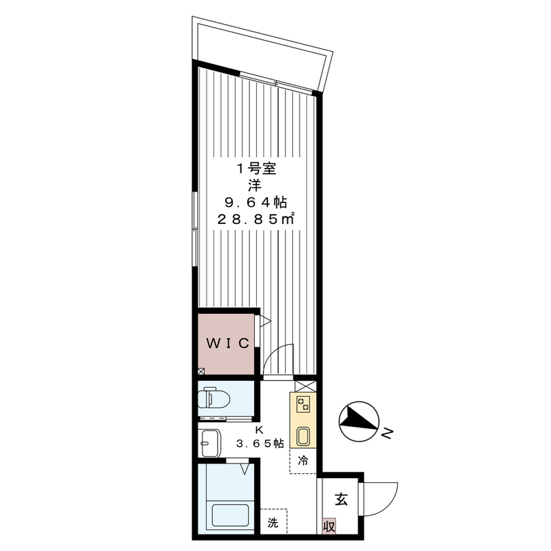 ＡＪ新鎌ヶ谷 101号室 間取り