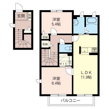 ＭＡＳＴ　ＬＩＦＥ　新鎌ヶ谷Ⅲ 301号室 間取り