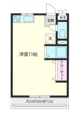 オネスティ大久保弐番館 102号室 間取り