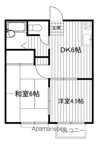 エステートピア三咲 202号室 間取り
