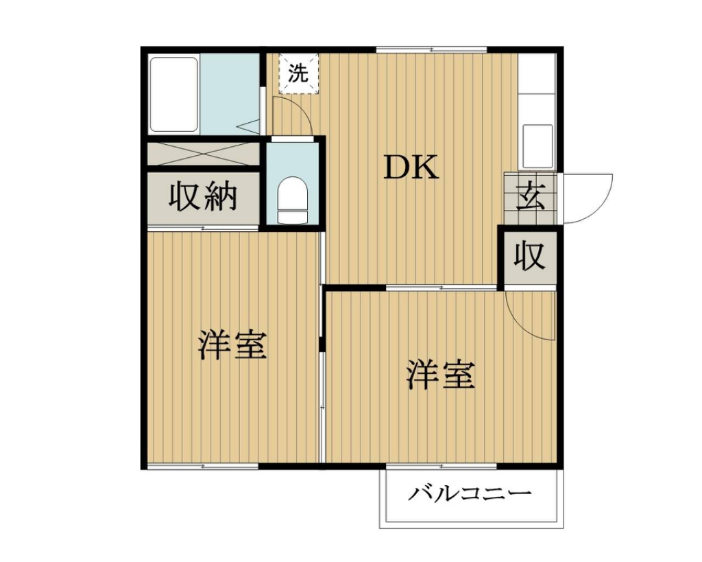 サニーハイツ 201号室 間取り
