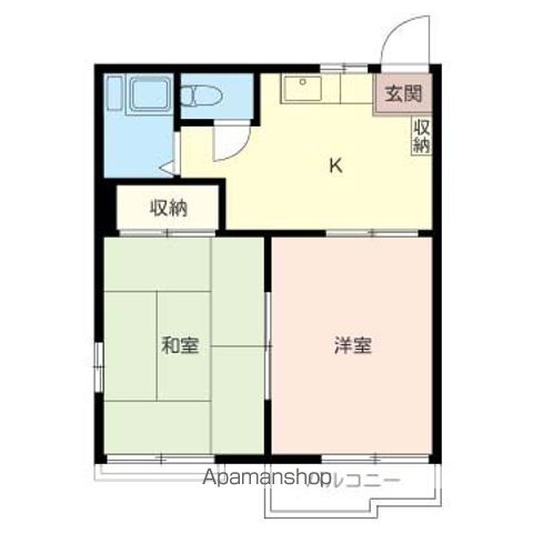 コーポ楓 202号室 間取り
