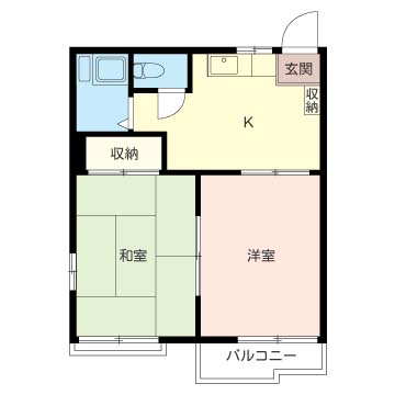 コーポ楓 202号室 間取り