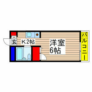 ブロードフラット 106号室 間取り
