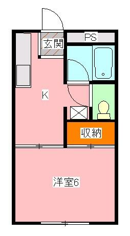 パストラルハウスＣ棟 102号室 間取り