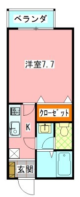 メルローズプレイス 205号室 間取り
