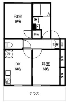 メゾン八千代台２号棟 102号室 間取り