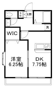 パルファン 105号室 間取り