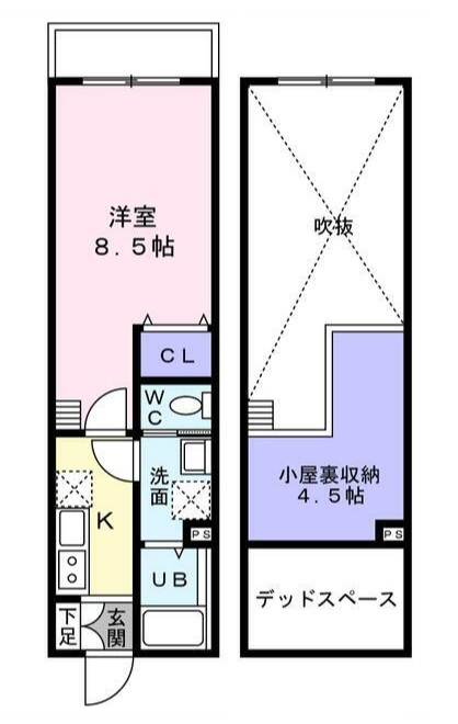 ＳパレスⅣ 107号室 間取り