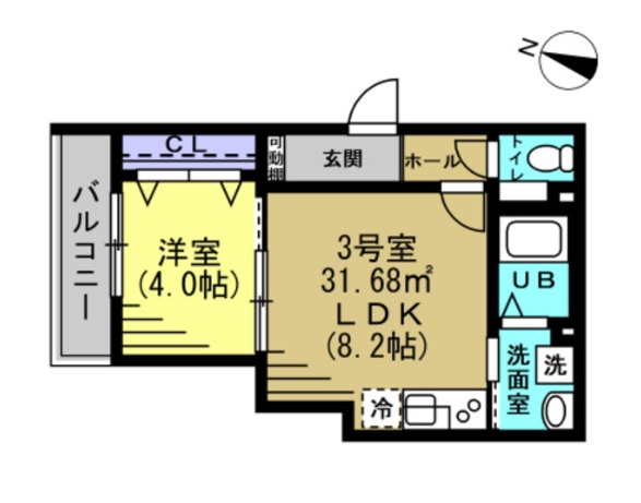 ウンベラータ 203号室 間取り