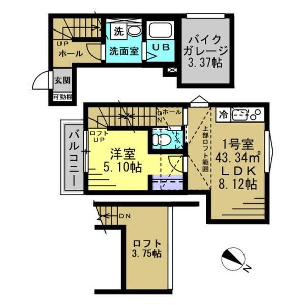 ＦＵＮ－ＢＯＸ津田沼 1号室 間取り