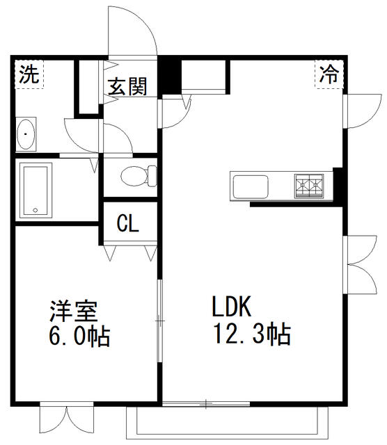 セリシール 201号室 間取り