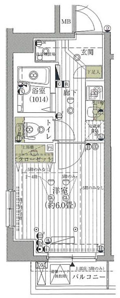 プレール・ドゥーク津田沼 501号室 間取り