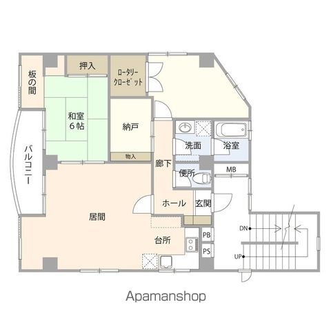 ヒルヴィレッジ・アポ（岡村ビル） 401号室 間取り