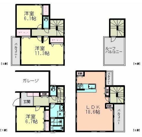 津田沼６丁目貸家 間取り