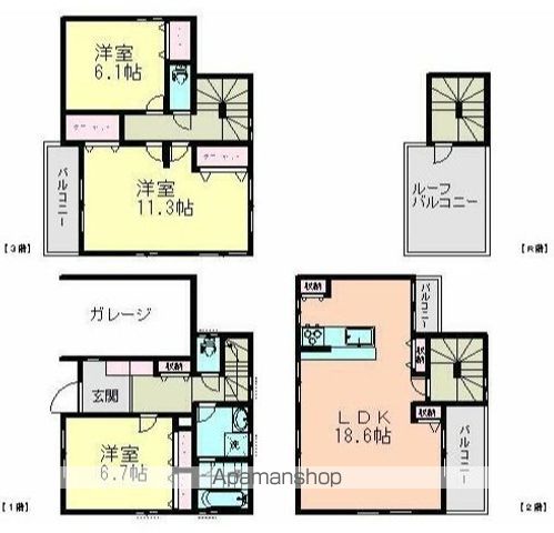 津田沼６丁目貸家 間取り
