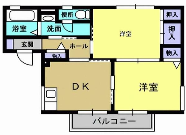 サニーハイツ 105号室 間取り