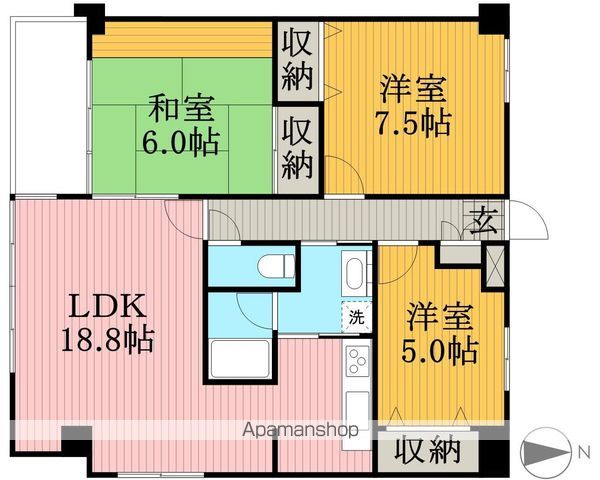 ルーブル緑が丘 307号室 間取り