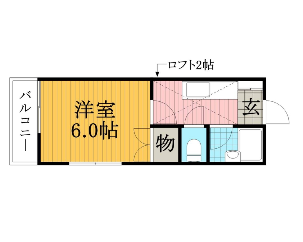 若葉ハイツ 201号室 間取り