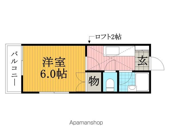 若葉ハイツ 201号室 間取り