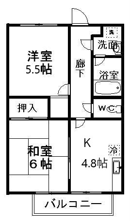 ディアフラッツⅣ 413号室 間取り