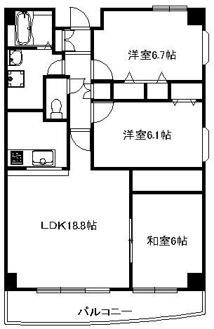 ソアール八千代中央Ⅱ 301号室 間取り