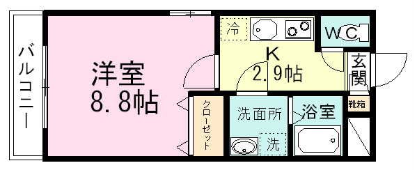 コアロード 306号室 間取り