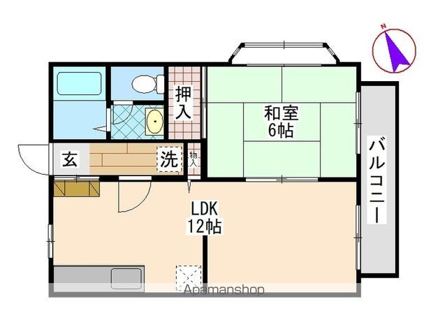 ＰＥＡＲサンビレッジ北中沢Ｂ 201号室 間取り