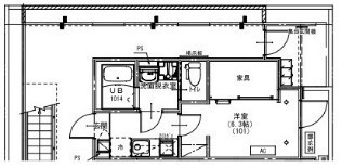 ＫＥＩＡＩ　ＲＥＳＩＤＥＮＣＥ　北習志野Ⅲ 101号室 間取り