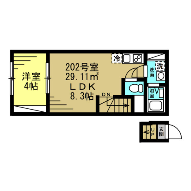 メゾン　トールモンド八千代中央 202号室 間取り