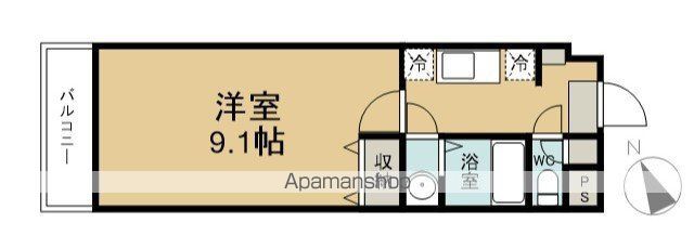 ＢｅｌｌｅＡｕｂｅ大久保 105号室 間取り