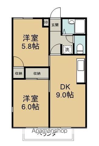 ハイツカテリーナⅢ 107号室 間取り