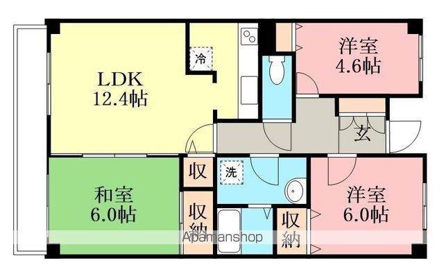 ヴェルドミールゆりのき台 407号室 間取り