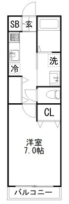 ＭＩ　ＣＡＳＡ　Ｂｅｌｌａ（ミカーサベラ） 305号室 間取り