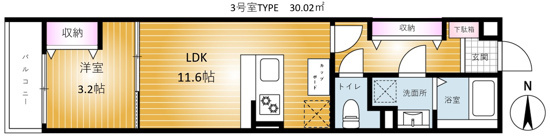 ＲＥＶＥＮＥ習志野 303号室 間取り