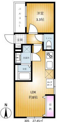 ＲＥＶＥＮＥ習志野 305号室 間取り