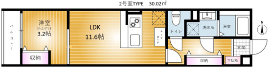 ＲＥＶＥＮＥ習志野 302号室 間取り